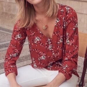 Sezane Heloise Blouse in floral Print